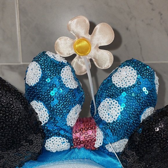Disney Parks 2020 TIMELESS FLOWER Minnie Mouse Sequined Ear Headband Daisy NEW - Picture 5 of 7